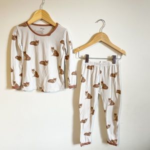 Kyte Baby fox spice bamboo pajamas size 4T GUC